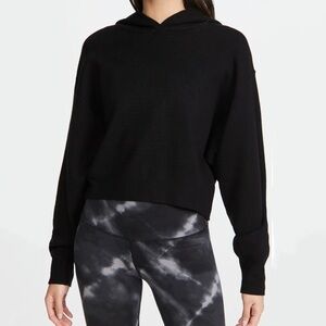 NWT Onzie Cropped Knit Hoodie in Black Shopbop